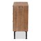 Baxton Studio Calida Mid-Century Whitewashed Natural Brown Finished Wood and Rattan 3-Drawer Storage Cabinet 178-11411-Zoro - alternate 7
